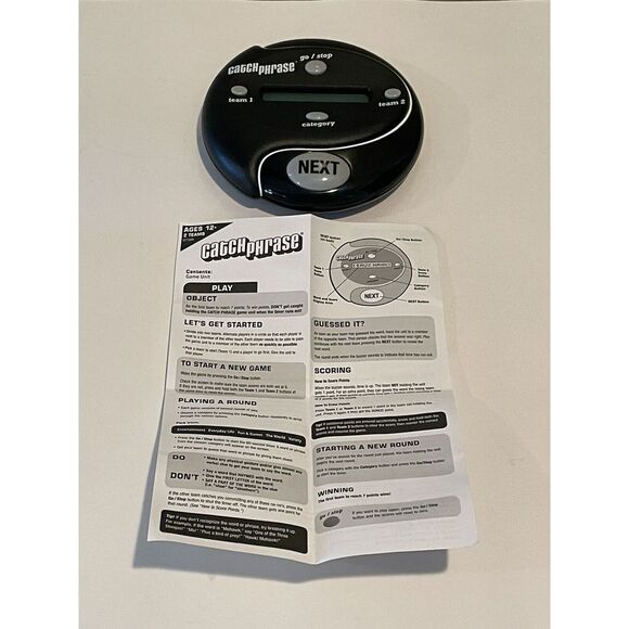 HASBRO CATCH PHRASE HANDHELD ELECTRONIC‎ GAME • 2016 BLACK - Picture 1 of 9